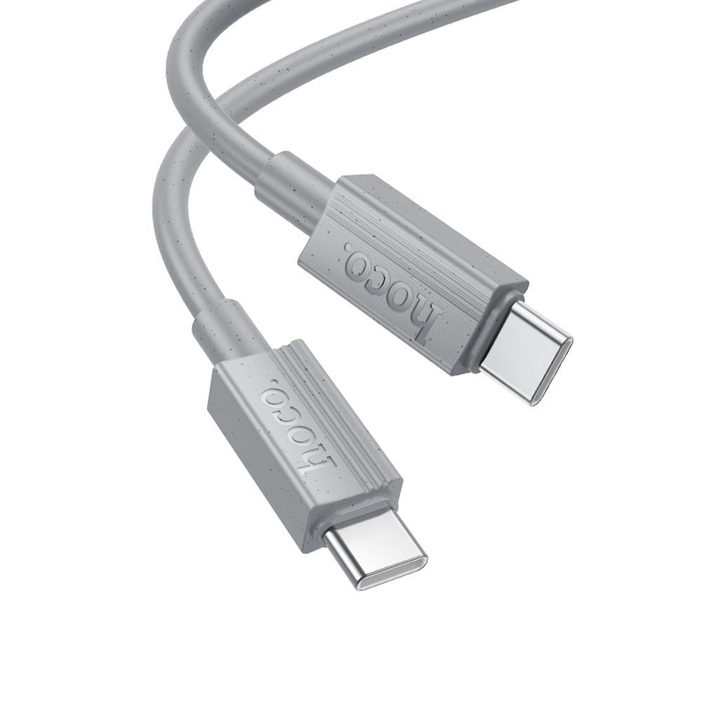 Kabelis USB-C į USB-C Hoco 3A 60W 1 m X107 pilkas