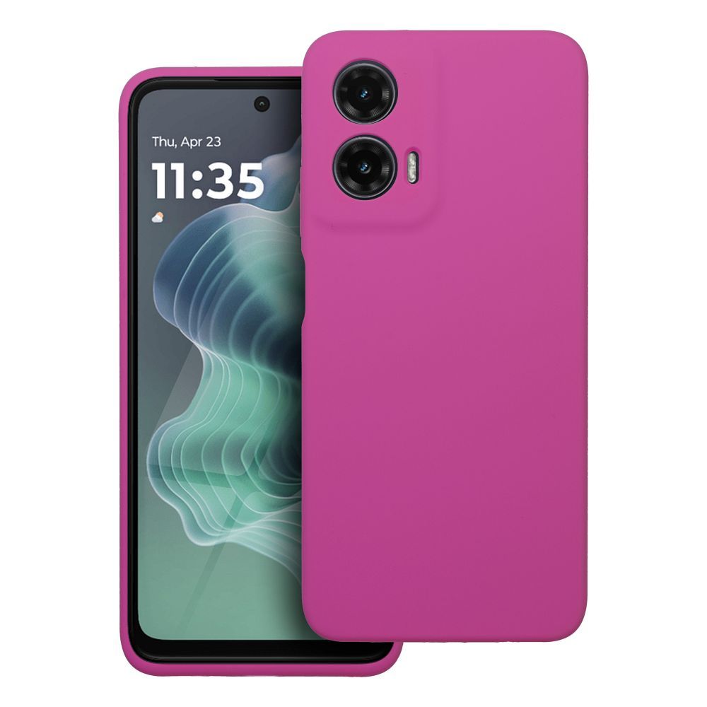 Silikoninis 2mm dėklas telefonui MOTOROLA G35 5G, rožinis