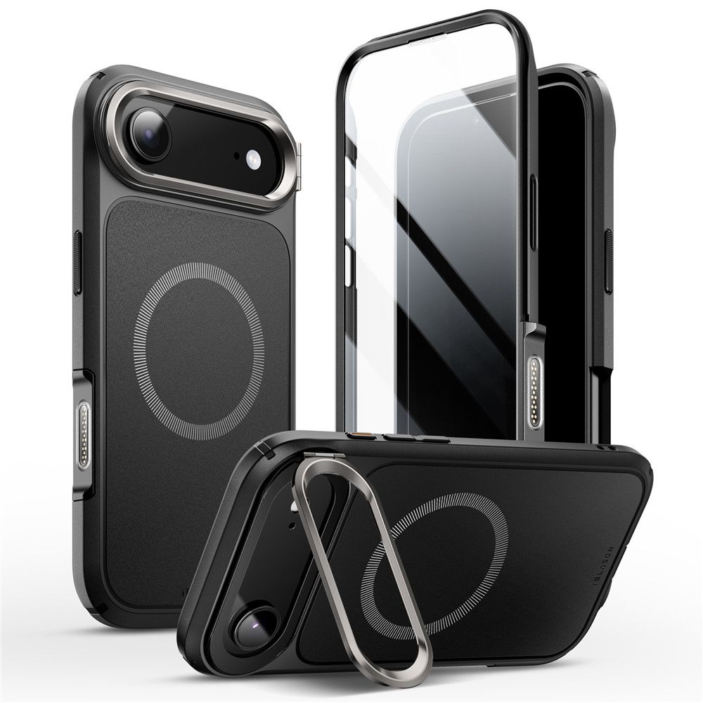 Supcase IBLSN Ares Flip Mag Magnetinis dėklas telefonui MagSafe iPhone 17 Air - juodas
