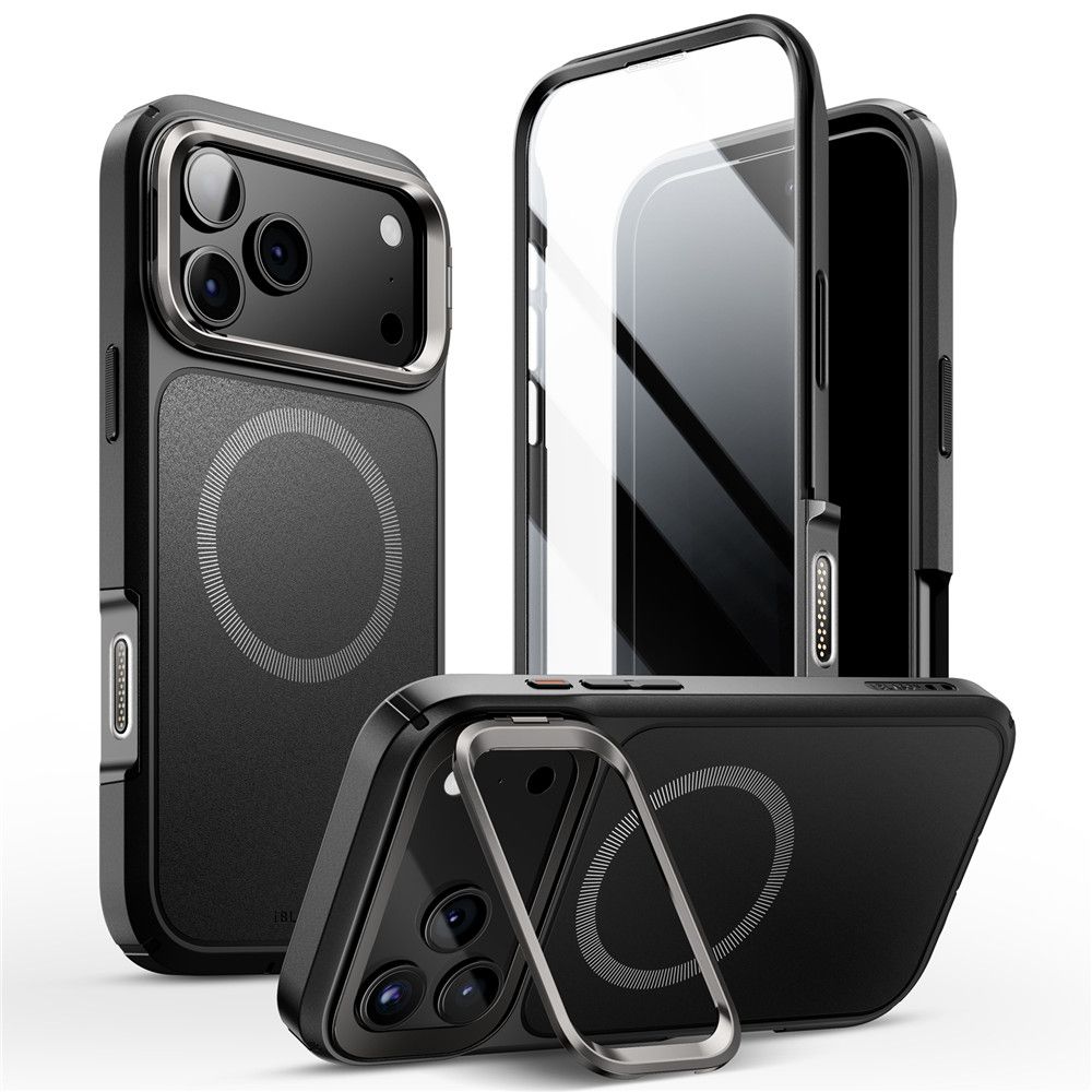 Supcase IBLSN Ares Flip Mag MagSafe dėklas telefonui iPhone 17 Pro - juodas