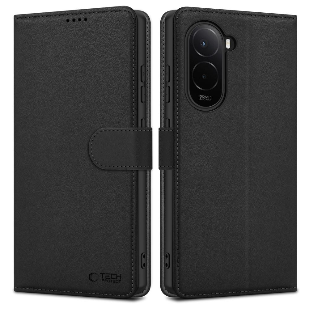 Tech-Protect Wallet dėklas Xiaomi Poco M7 - juodas