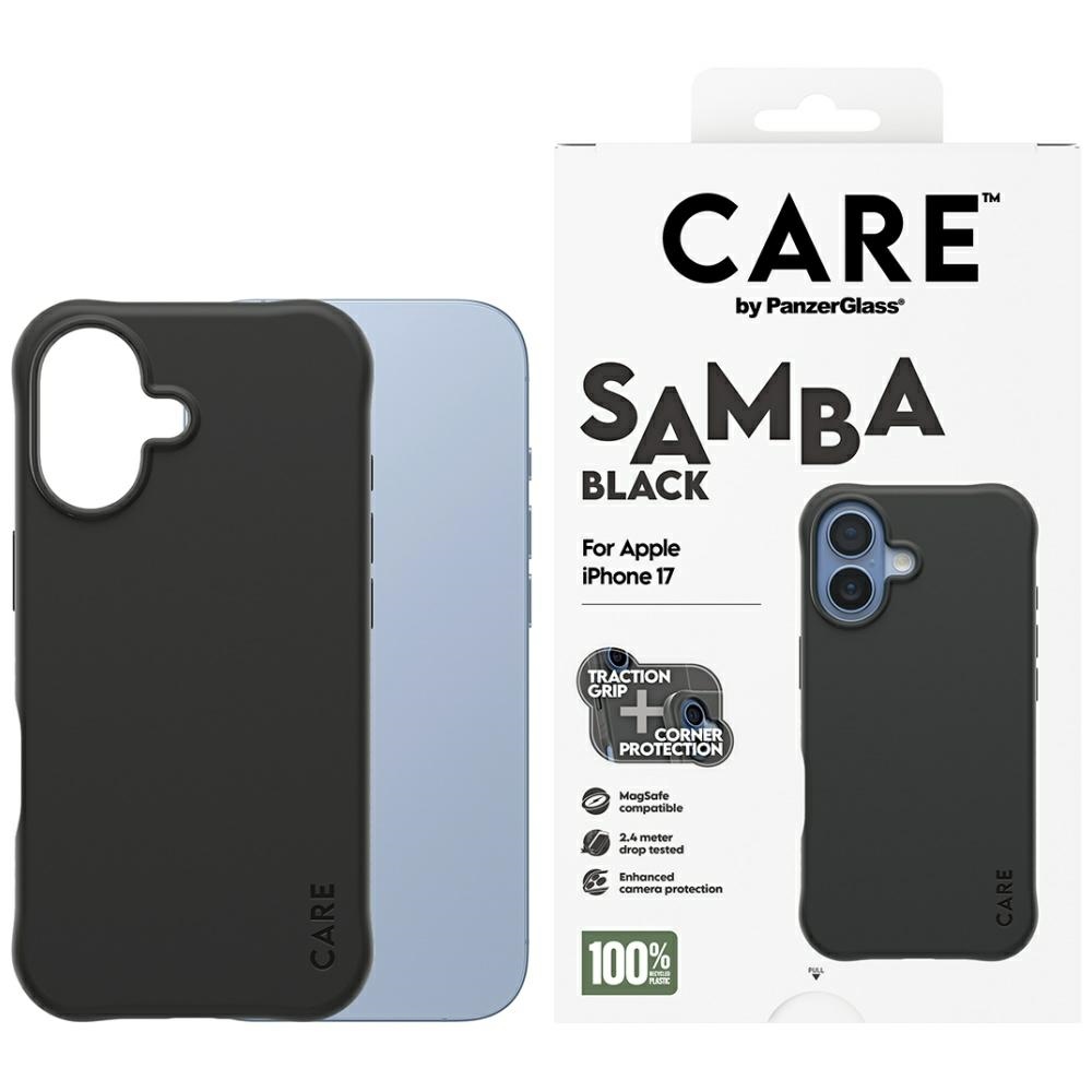 CARE by PanzerGlass Stilingas Samba Magnetinis dėklas telefonui iPhone 17 - juodas