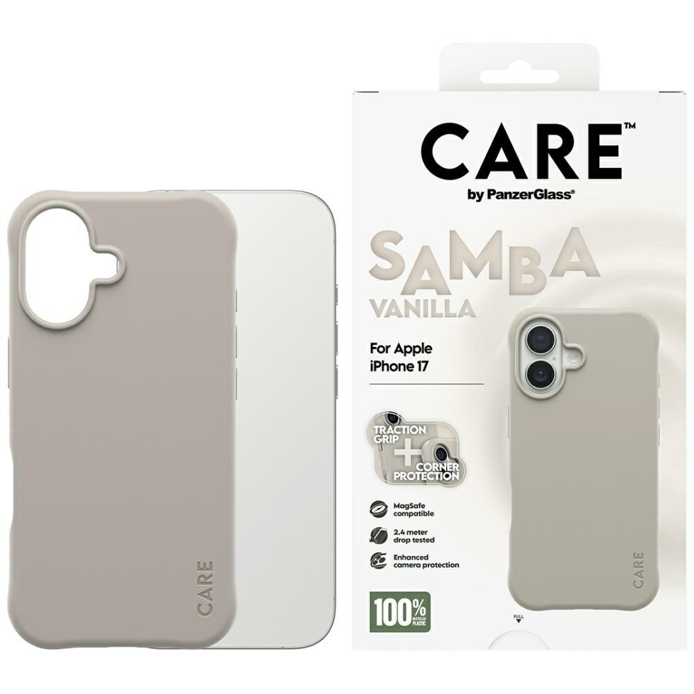 CARE by PanzerGlass Madingas Samba Magnetinis dėklas telefonui iPhone 17 - Pilkas