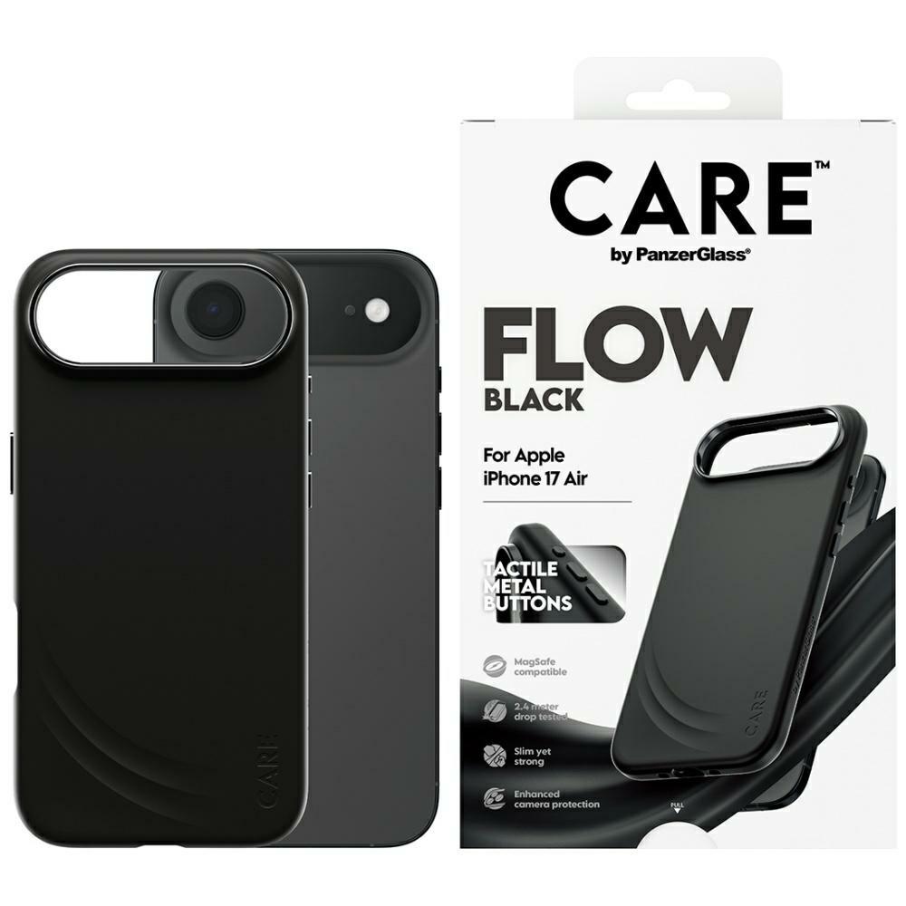 CARE by PanzerGlass Funkcinis FLOW Magnetinis dėklas telefonui iPhone Air - Juodas