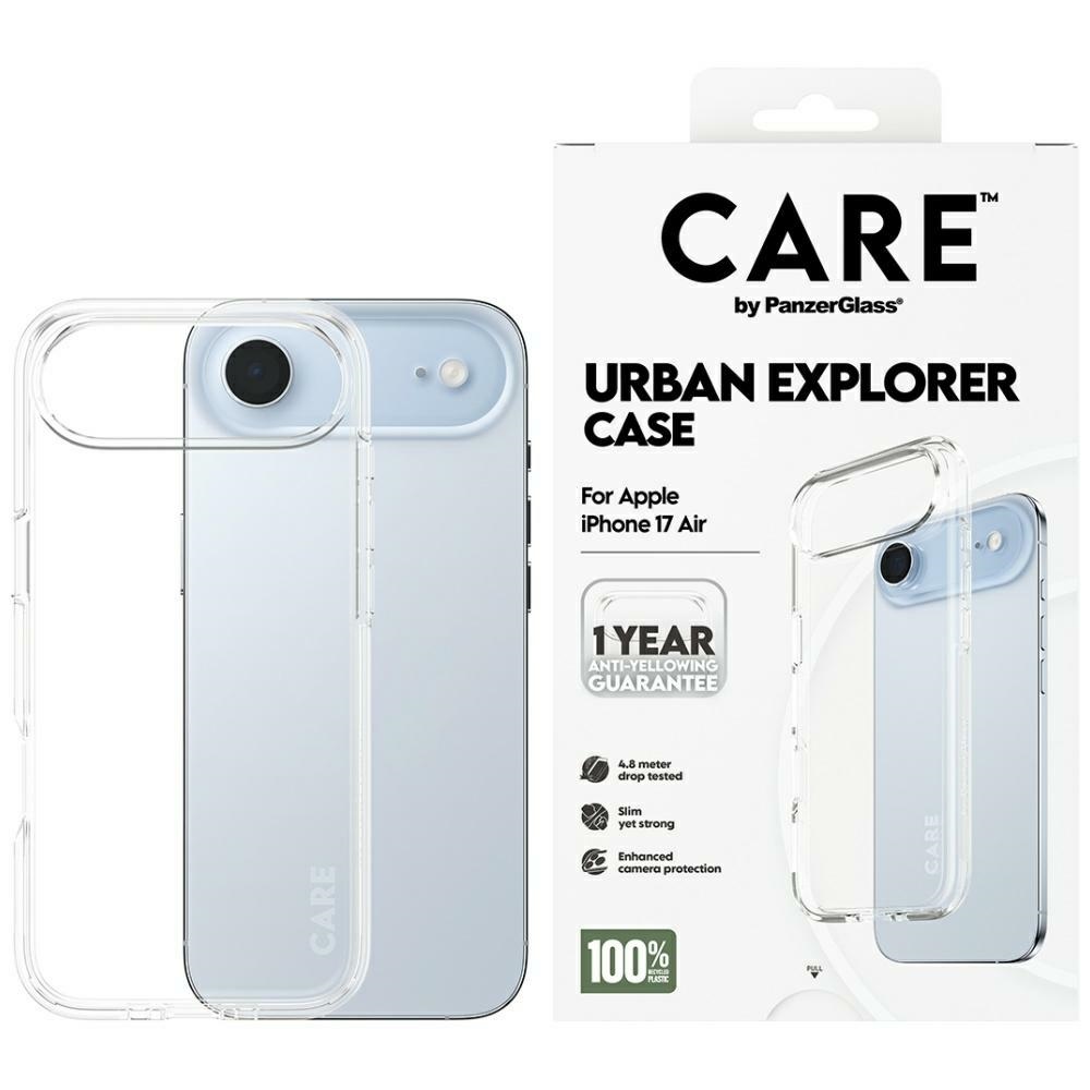 CARE by PanzerGlass Flagship Urban Explorer dėklas su permatomu rėmeliu iPhone Air - permatomas