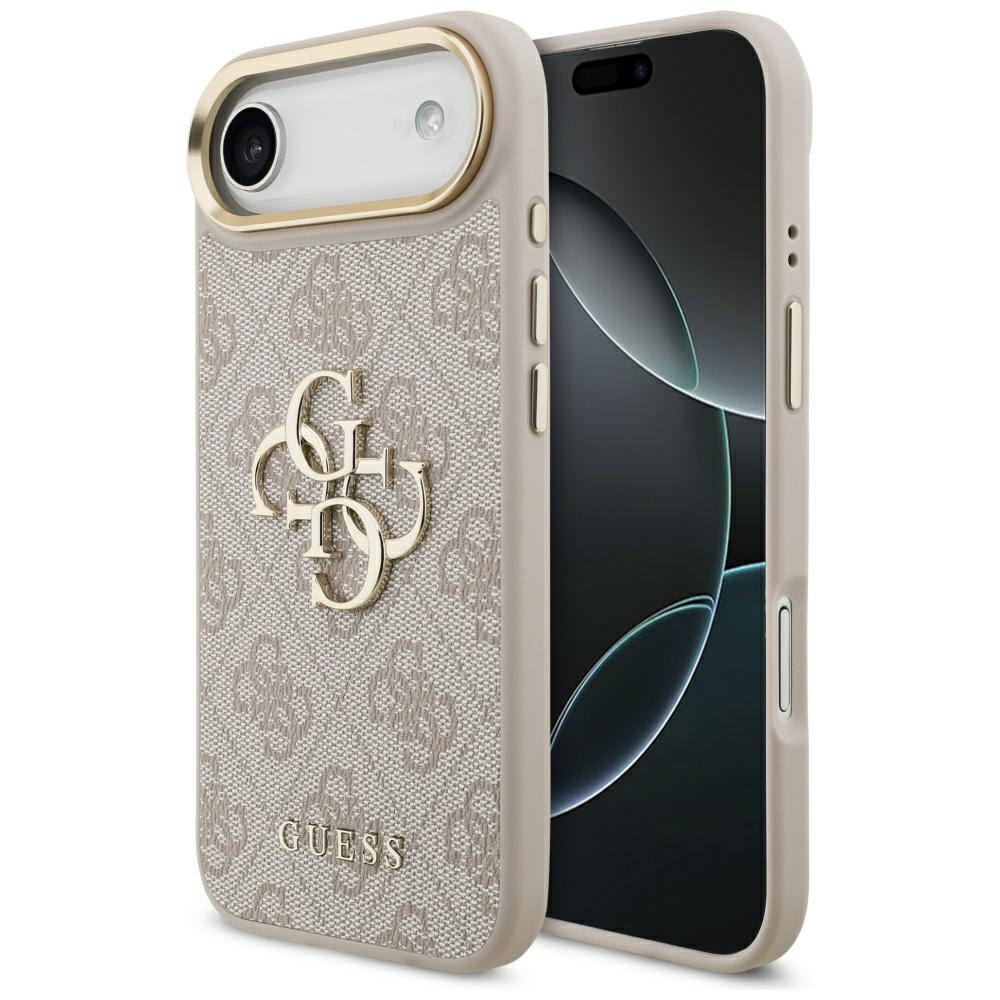 Guess 4G Charms Collection Magnetinis dėklas telefonui iPhone 17 Pro - rudas