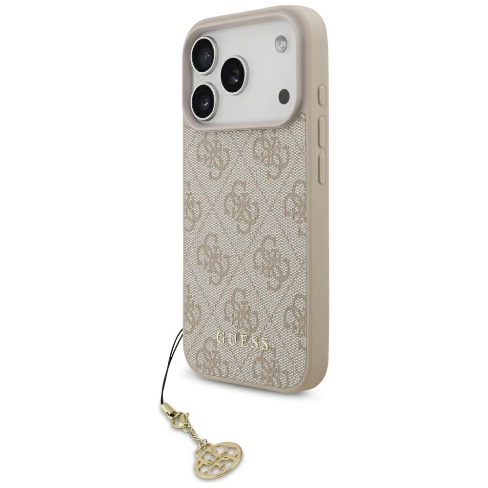 Guess 4G Charms Collection MagSafe dėklas telefonui iPhone 17 Pro - rožinis
