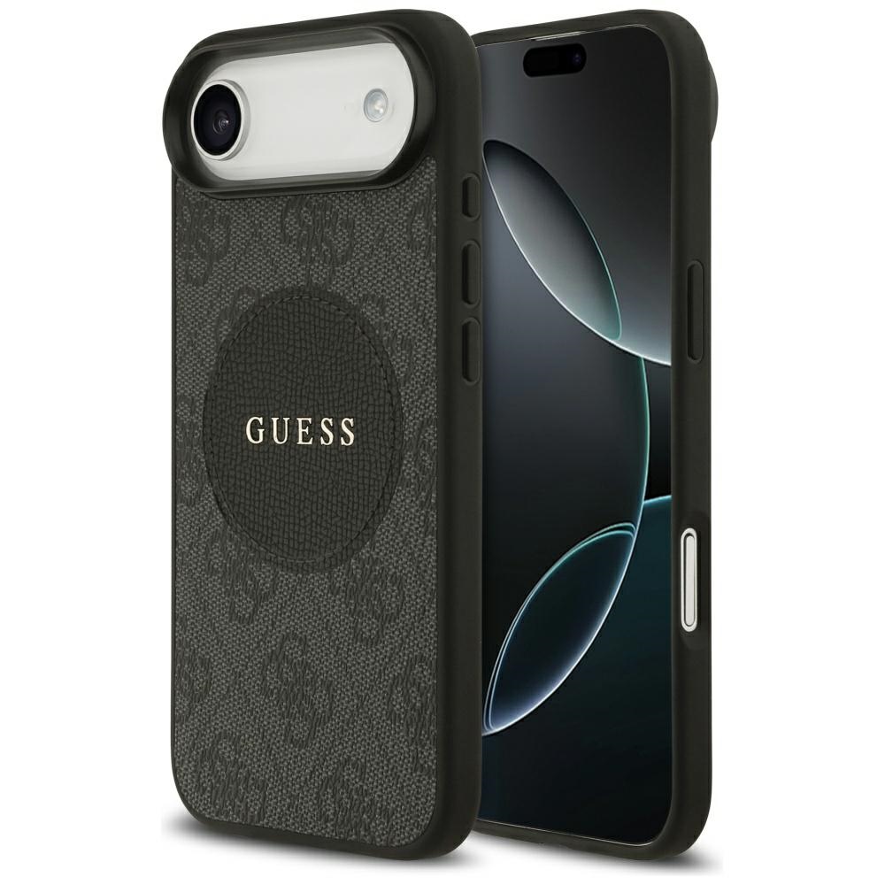 Guess 4G Circle Classic Logo Magnetinis dėklas telefonui iPhone Air - juoda