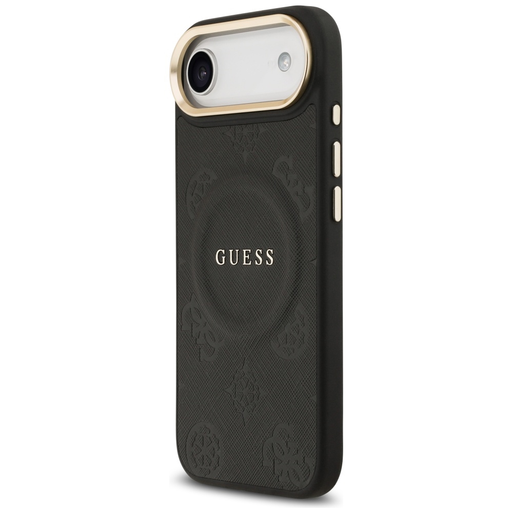 Guess Peony Hot Stamp MagSafe dėklas telefonui iPhone Air – juodas