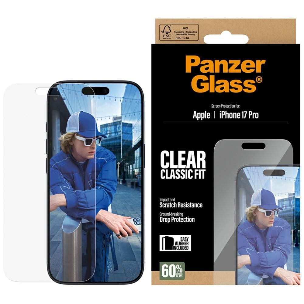 PanzerGlass Classic Fit EasyAligner grūdintas stiklas pg55915 iPhone 17 Pro