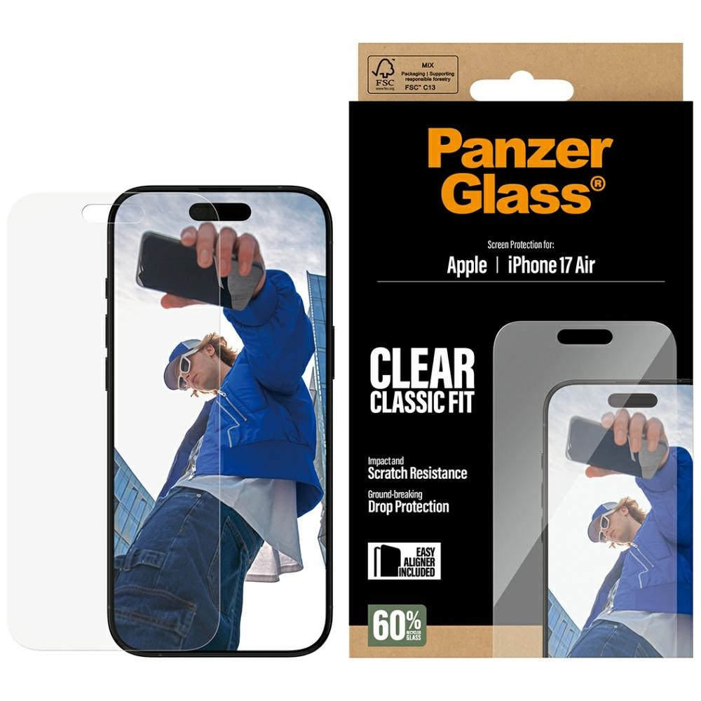 PanzerGlass Classic Fit EasyAligner grūdintas stiklas iPhone Air