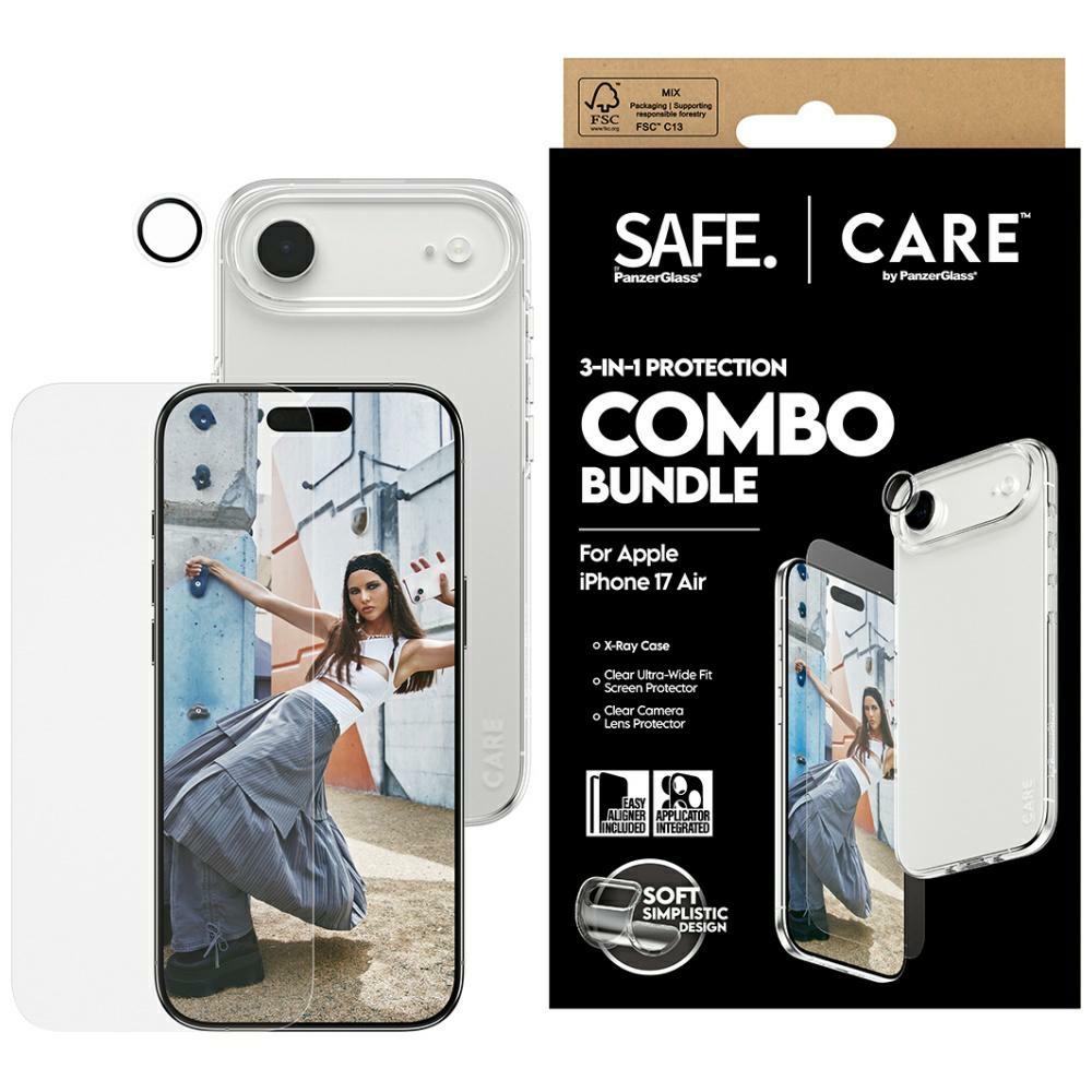 CARE by PanzerGlass madingas apsauginis rinkinys 3in1 dėklas + stiklas + lęšis iPhone Air