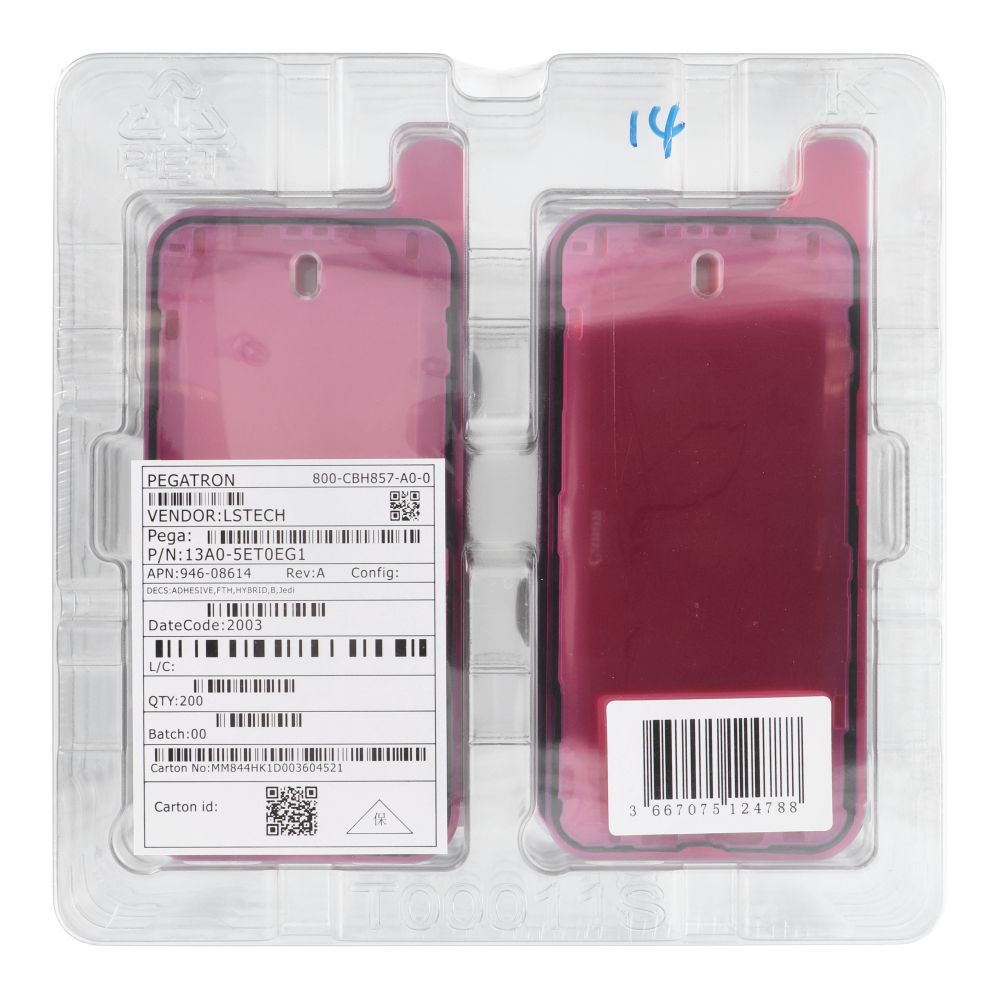 ServicePack lipni folija ekranui iPhone 14 (200 vienetų dėžutė)