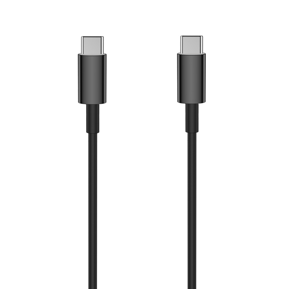 Setty kabelis USB-C - USB-C 1,0 m 3A, juodas