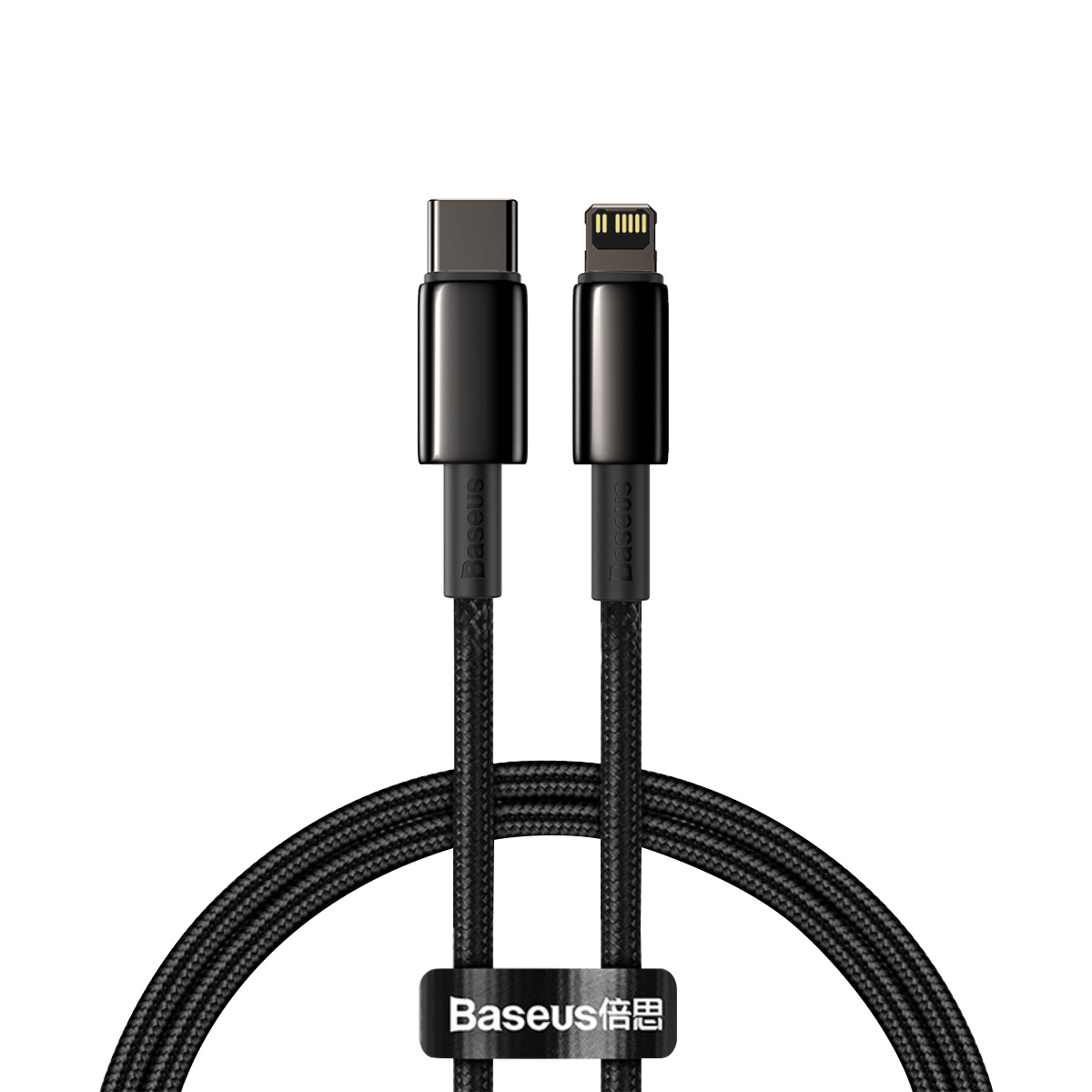 Baseus kabelis Tungsten PD USB-C - Lightning 1,0 m juodas 20W