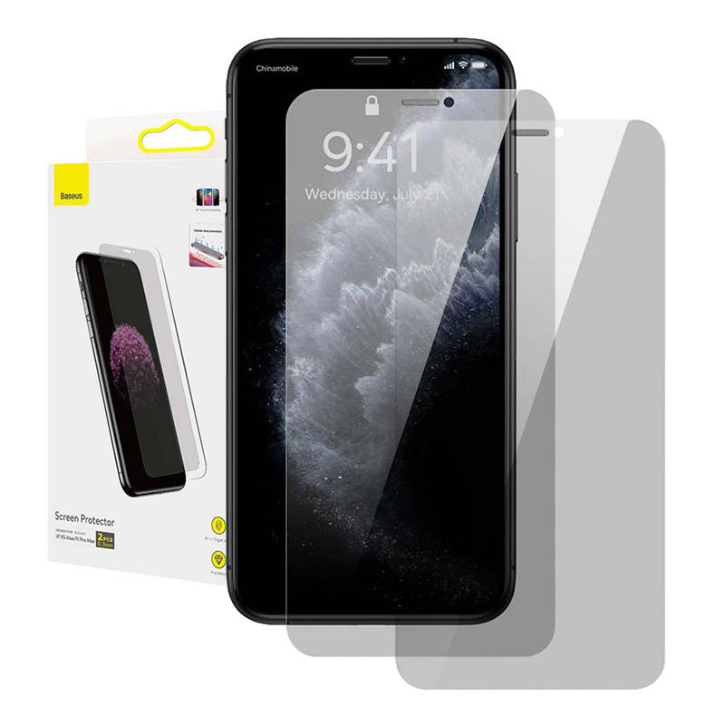 Baseus 0.3mm Apsauginis stiklas (2vnt. rinkinys) iPhone XS Max/11 Pro Max 6.5 colių