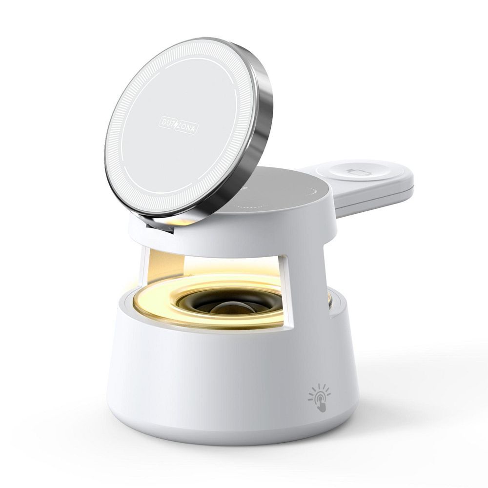 DUZZONA W23 5-in-1 magnetinė belaidžio įkrovimo stotis su Bluetooth garsiakalbiu