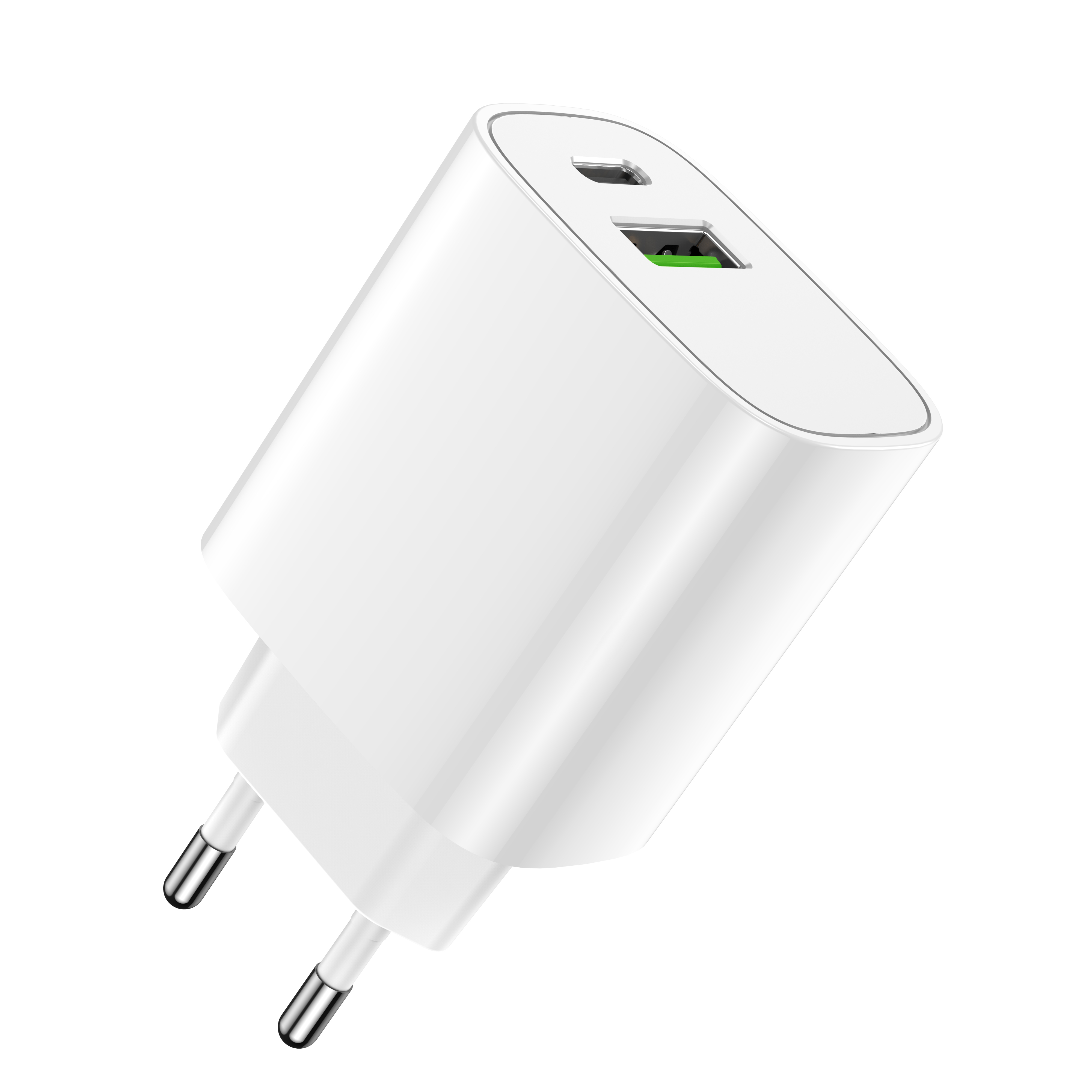 Forever įkroviklis 1xUSB QC 3.0 + 1xUSB-C PD 20W LS-04 baltas