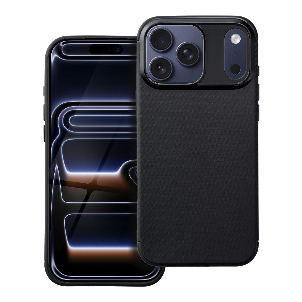Dėklas CARBON PREMIUM telefonui IPHONE 17 Pro Max juodas
