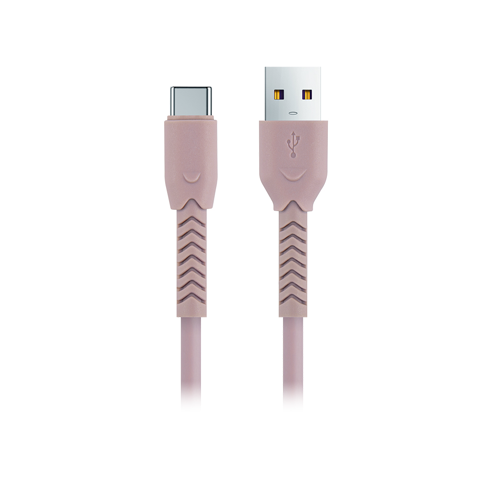 Maxlife MXUC-04 kabelis USB - USB-C 1,0 m 3A rožinis