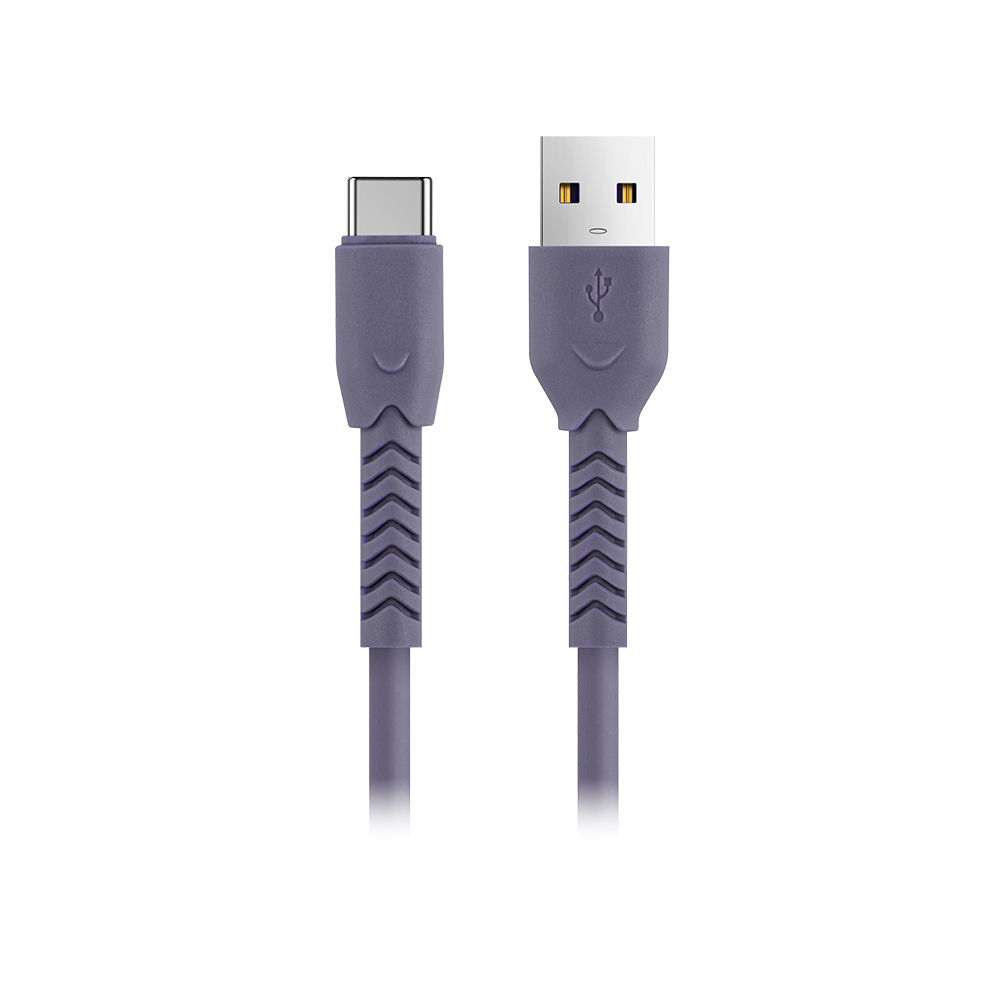 Maxlife MXUC-04 kabelis USB - USB-C 1,0 m 3A violetinis