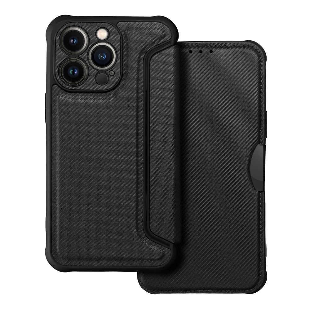 RAZOR knygos tipo dėklas telefonui iPhone 13 Pro juodas