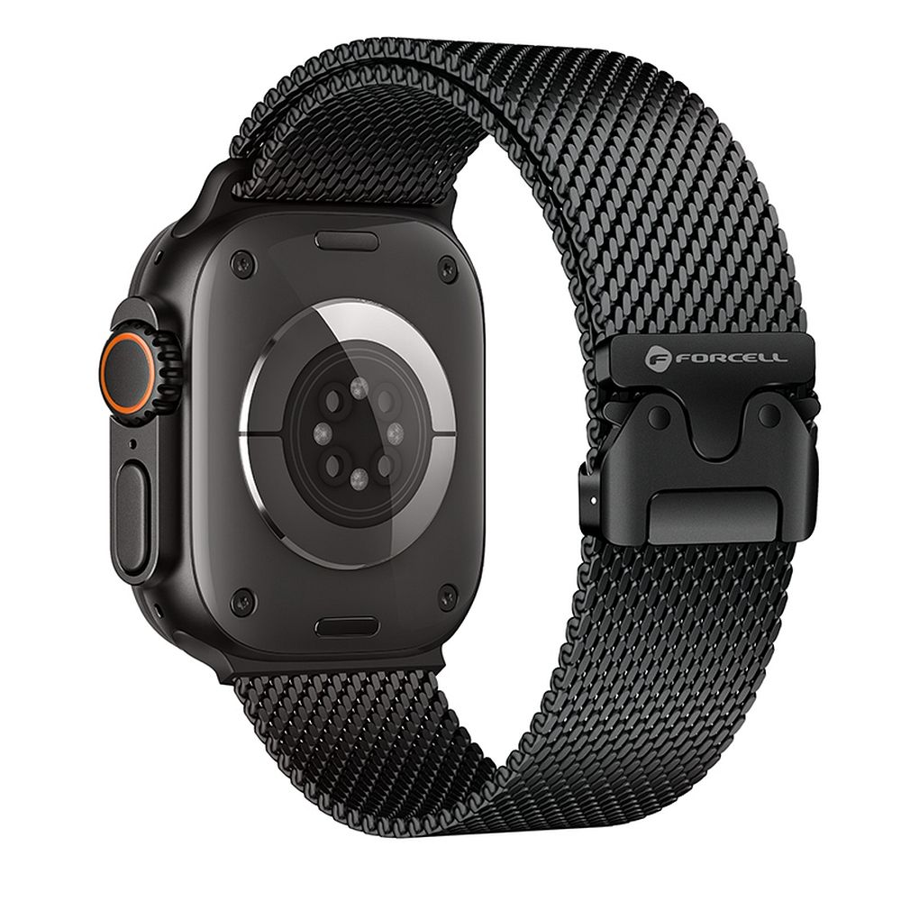 FORCELL F-DESIGN FA11 nerūdijančio plieno dirželis APPLE laikrodžiui 38 / 40 / 41 mm juodas