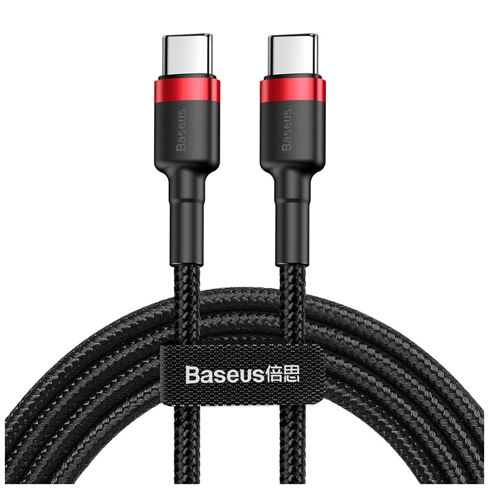 Baseus kabelis Cafule PD USB-C - USB-C 2,0 m raudonas-juodas 60W