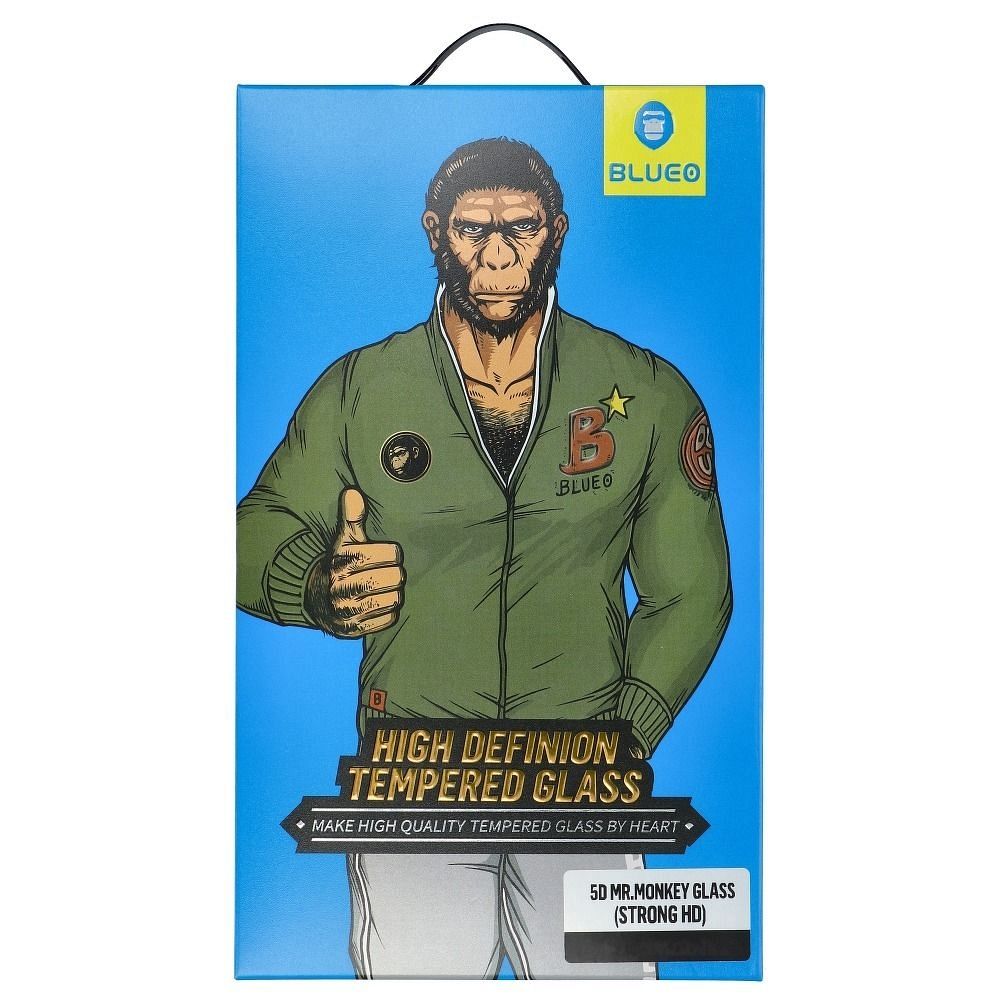 LCD apsauginis stikliukas 5D Mr. Monkey Glass (Strong HD) Apple iPhone 14 Pro juodas