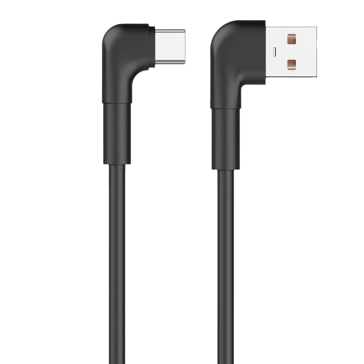 Maxlife MXUC-09 kampinis kabelis USB - USB-C 1,0 m 3A juodas