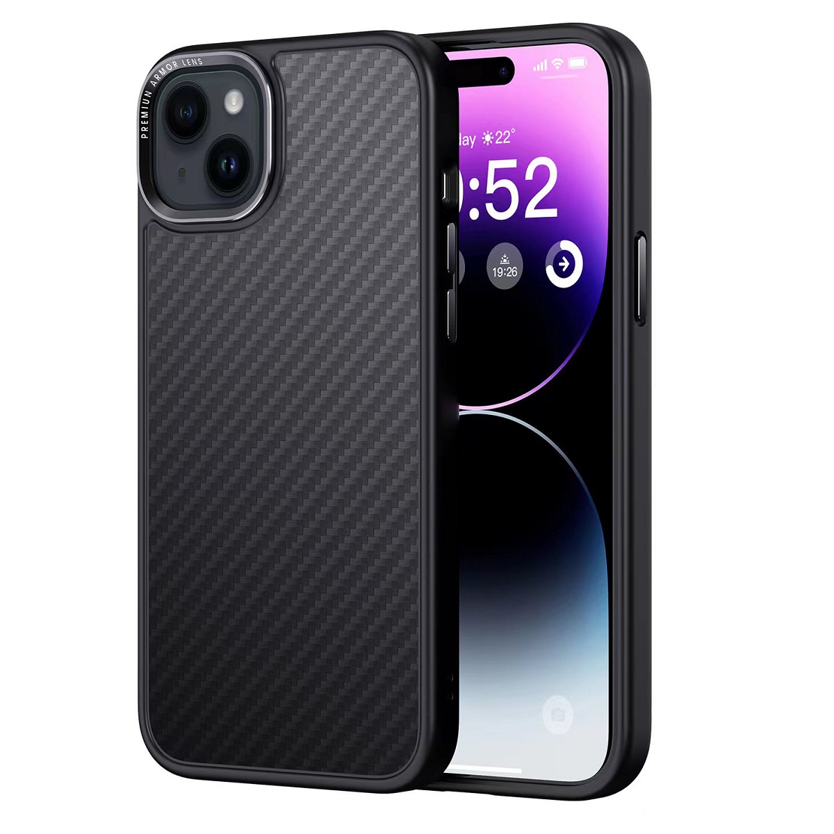 Comma dėklas Kevlar Mag iPhone 15 Plus juodas