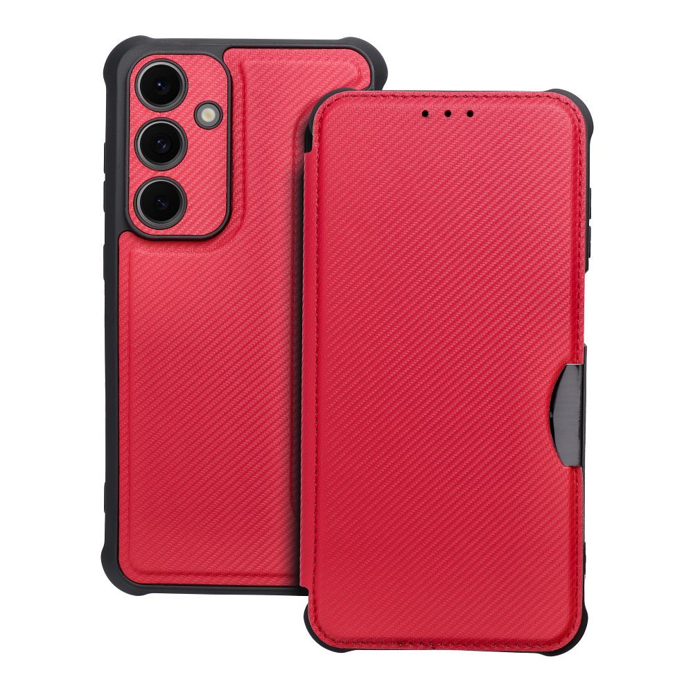 Dėklas telefonui RAZOR Book SAMSUNG S24 FE raudonas