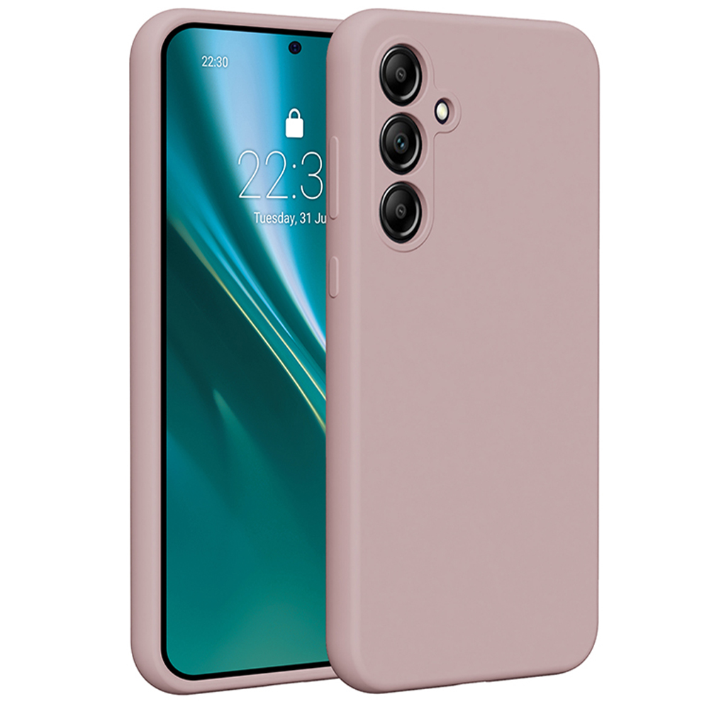 Etteri silikoninis dėklas telefonui Samsung Galaxy A35 5G šviesiai rožinis