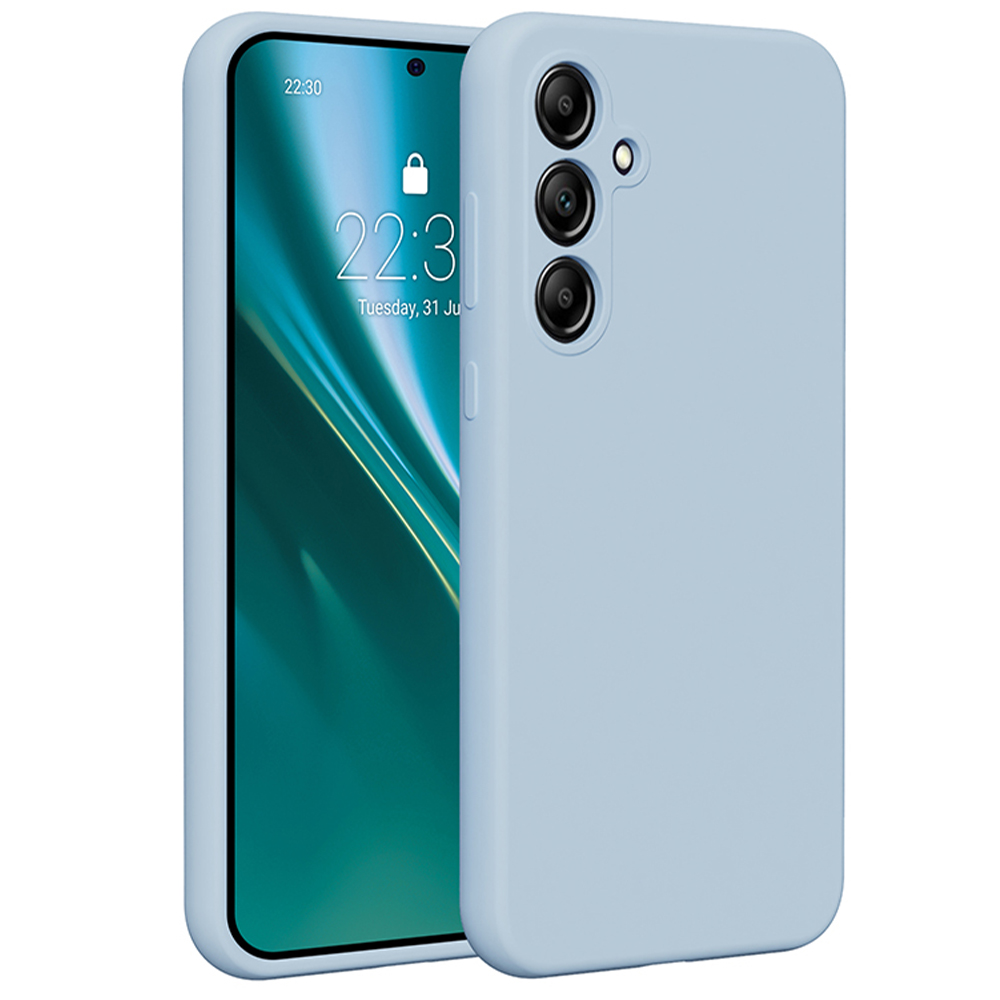 Etteri silikoninis dėklas telefonui Samsung Galaxy A35 5G šviesiai mėlynas