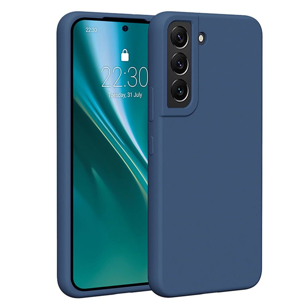 Etteri silikoninis dėklas telefonui Samsung Galaxy S22 tamsiai mėlynas