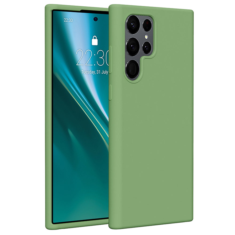 Etteri silikoninis dėklas telefonui Samsung Galaxy S22 Ultra - šviesiai žalias
