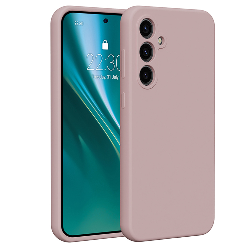 Etteri silikoninis dėklas telefonui Samsung Galaxy S23 FE šviesiai rožinis