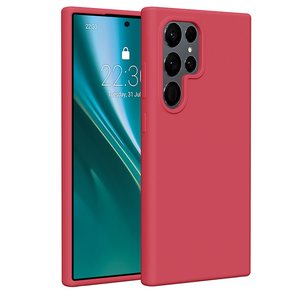Etteri silikoninis dėklas Samsung Galaxy S24 Ultra raudonas
