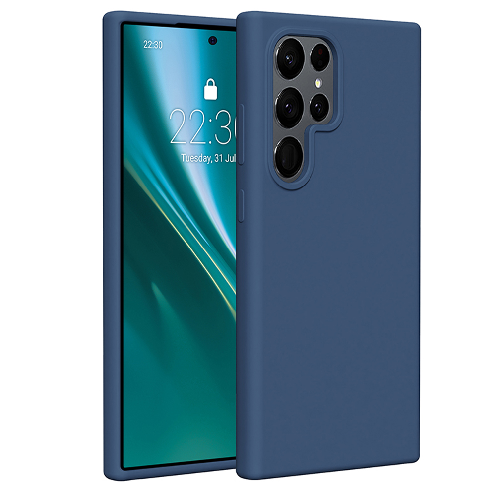 Etteri silikoninis dėklas telefonui Samsung Galaxy S24 Ultra tamsiai mėlynas
