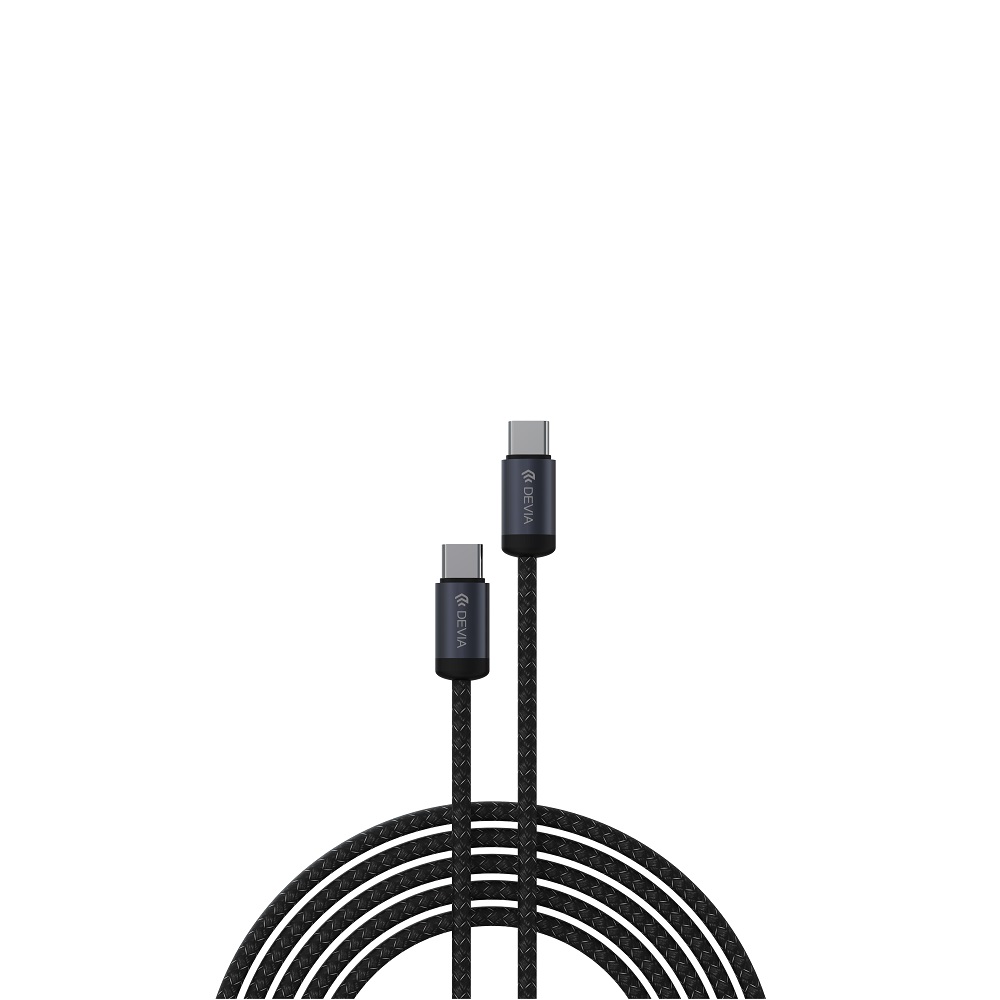 Devia kabelis Gracious EC646 PD USB-C - USB-C 1,0 m 60W 3A juodas