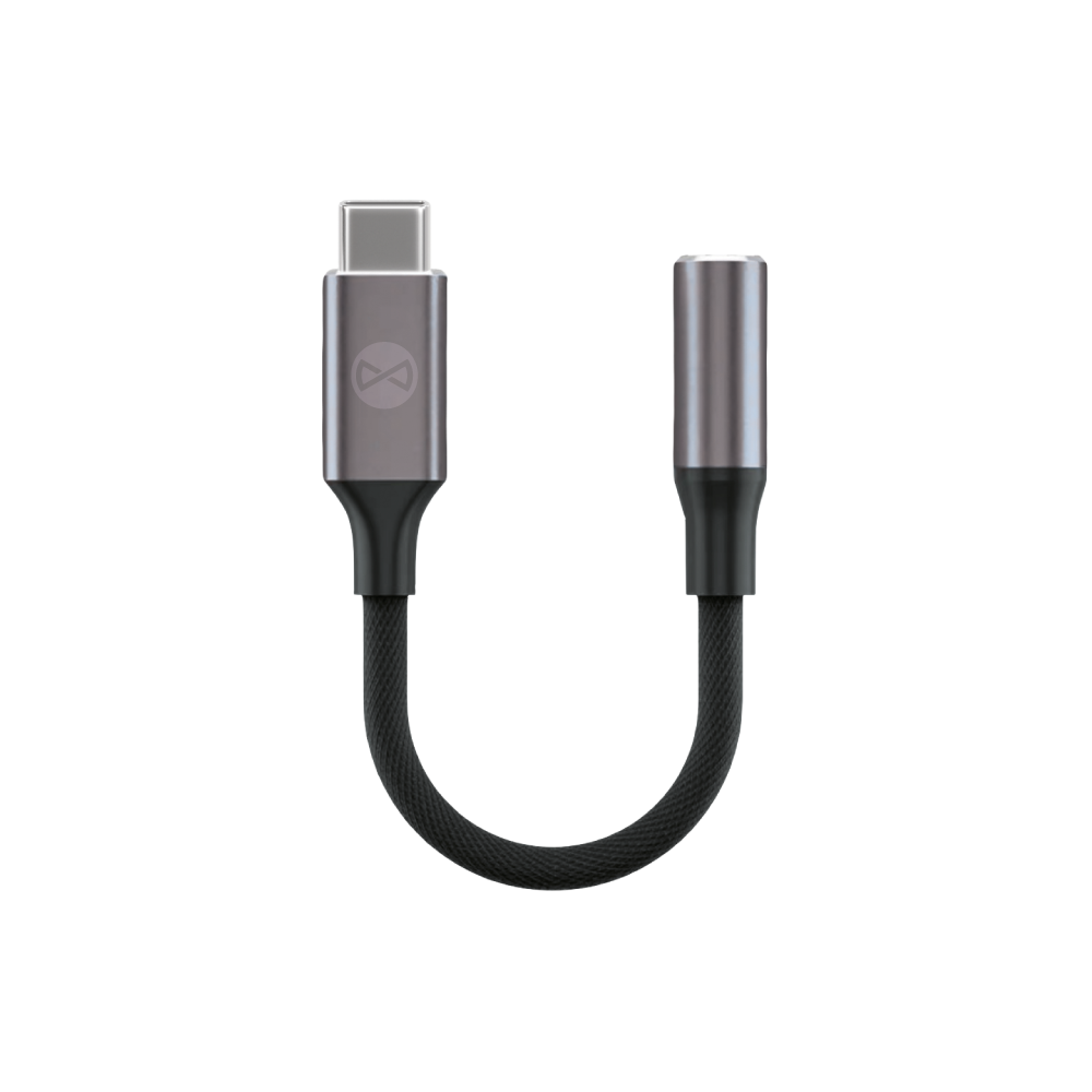 Forever adapteris AJC-01 garso lizdas 3,5 mm - USB-C juodas
