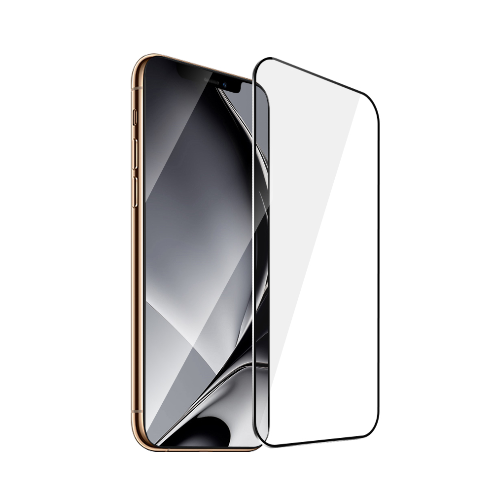 Apsauginis stiklas su metalo rėmu skirtas iPhone XS Max / 11 Pro Max, juodas rėmas