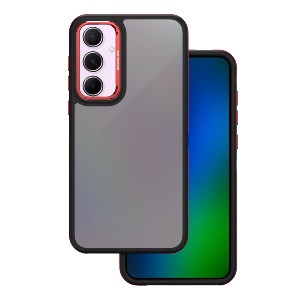 Crystal Black dėklas telefonui Samsung Galaxy A55 5G raudonas