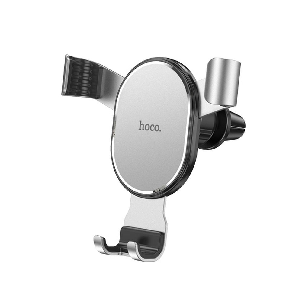 HOCO gravitacinis automobilinis laikiklis oro angai CA56 PLUS metalinis šarvas sidabrinis