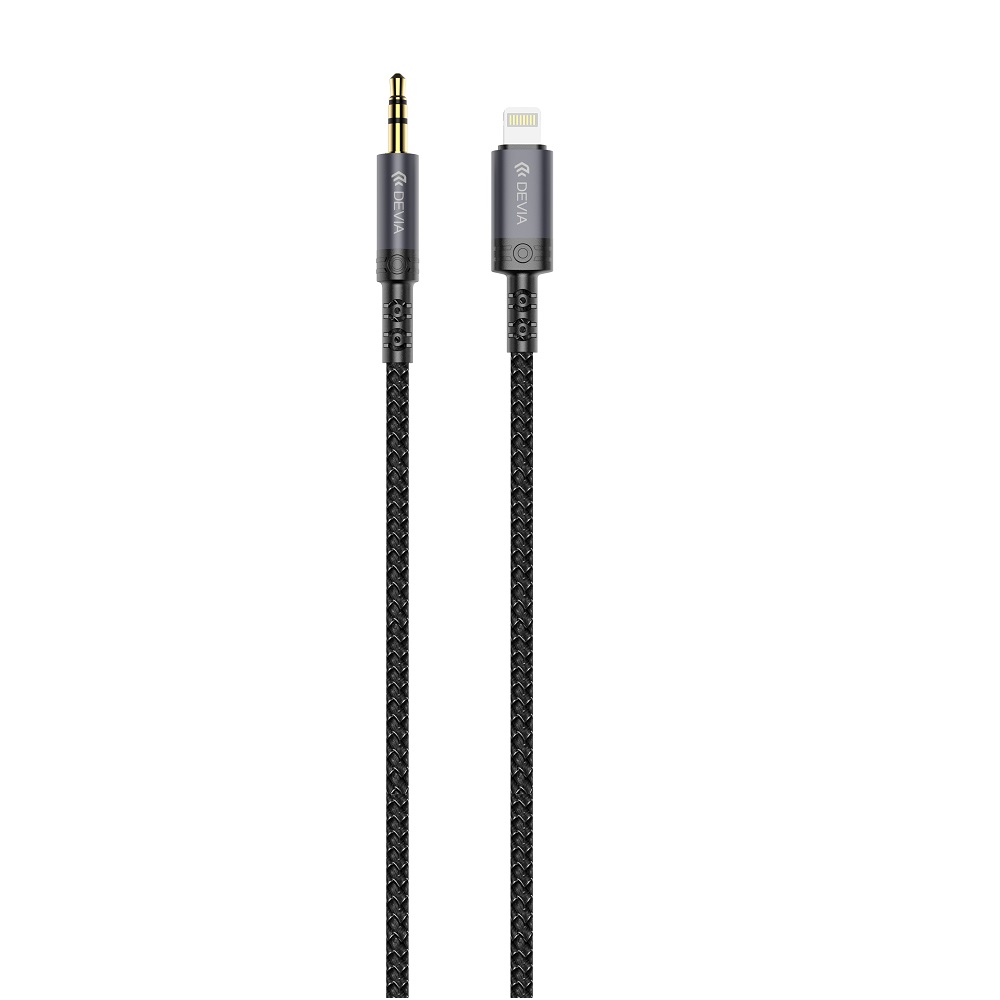 Devia kabelis audio Ipure EC619 Lightning - jack 3,5 mm 1,0 m juodas