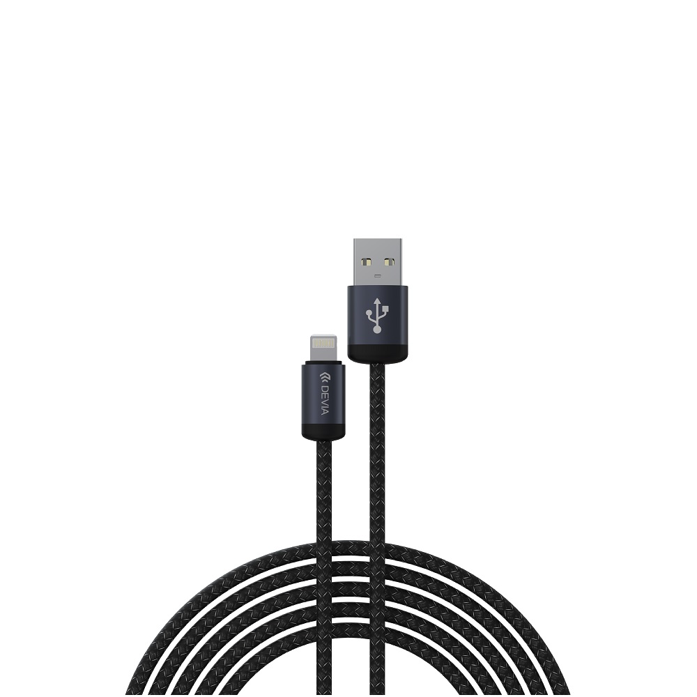 Devia kabelis Gracious EC650 USB - USB-C 1,0 m 2,4A juodas