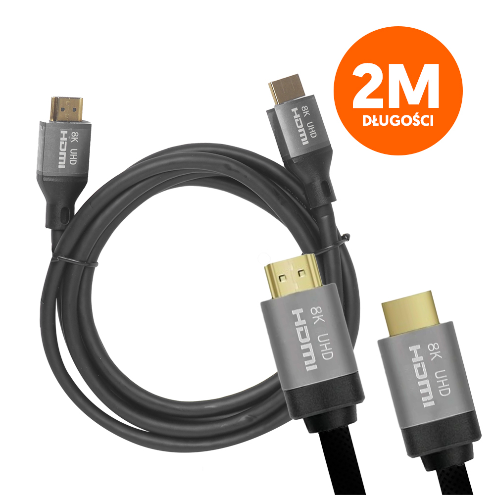 Etteri HDMI-HDMI kabelis (v2.1 | 8K | 2 m) juodas