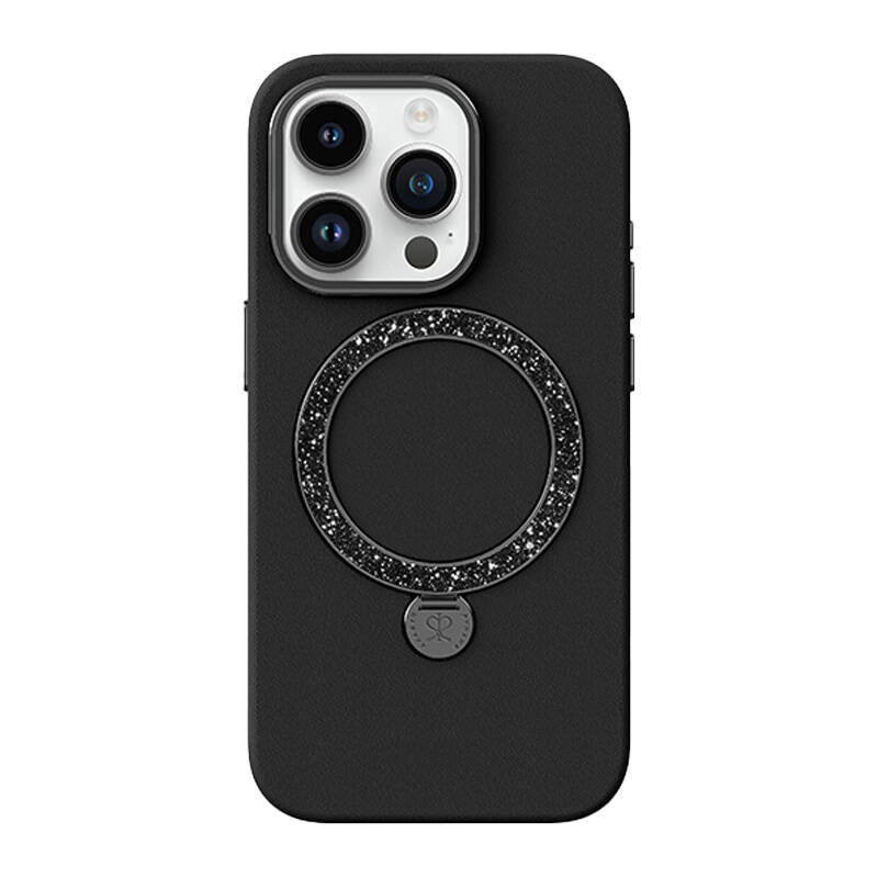 Dėklas telefonui Joyroom Dancing Circle PN-15L2 iPhone 15 Pro (juoda) be pakuotės