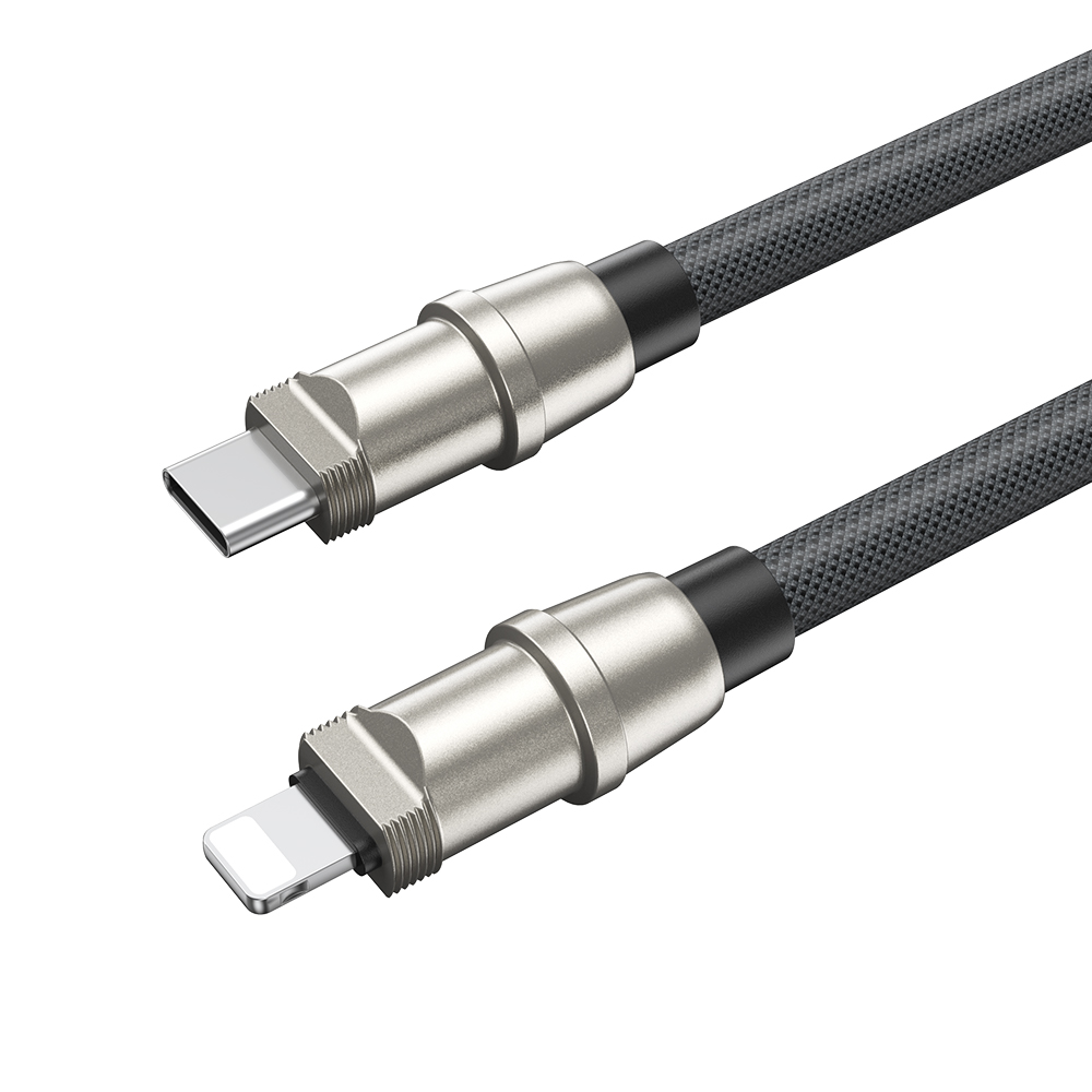 BWOO dirželis kabelis USB-C - Lightning 1.2m 27W su dirželiu