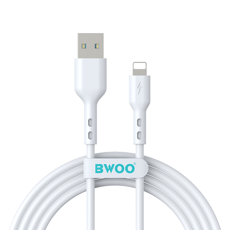 BWOO kabelis USB - Lightning 2m 3A baltas